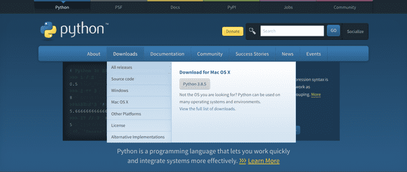 python公式サイト